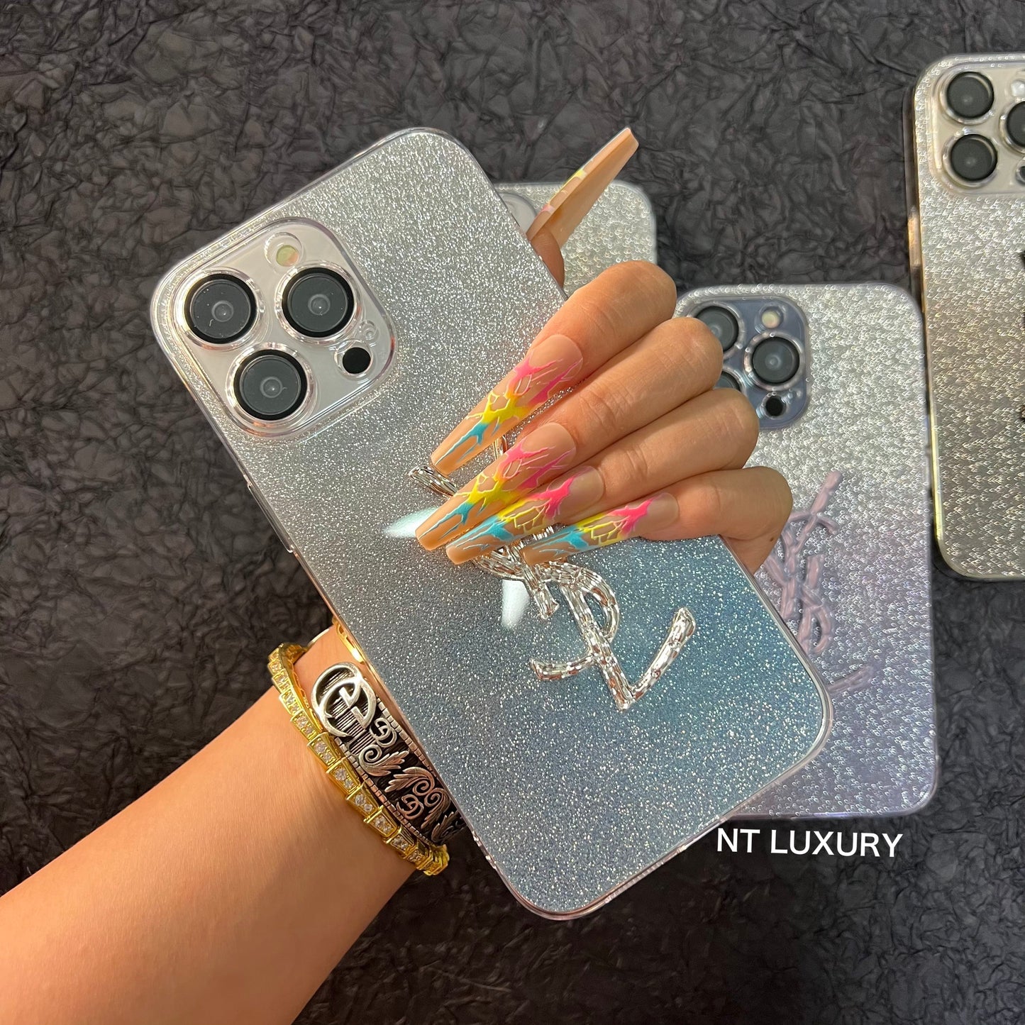 Glitter Shiny Yes Girl Phone Case For iPhone