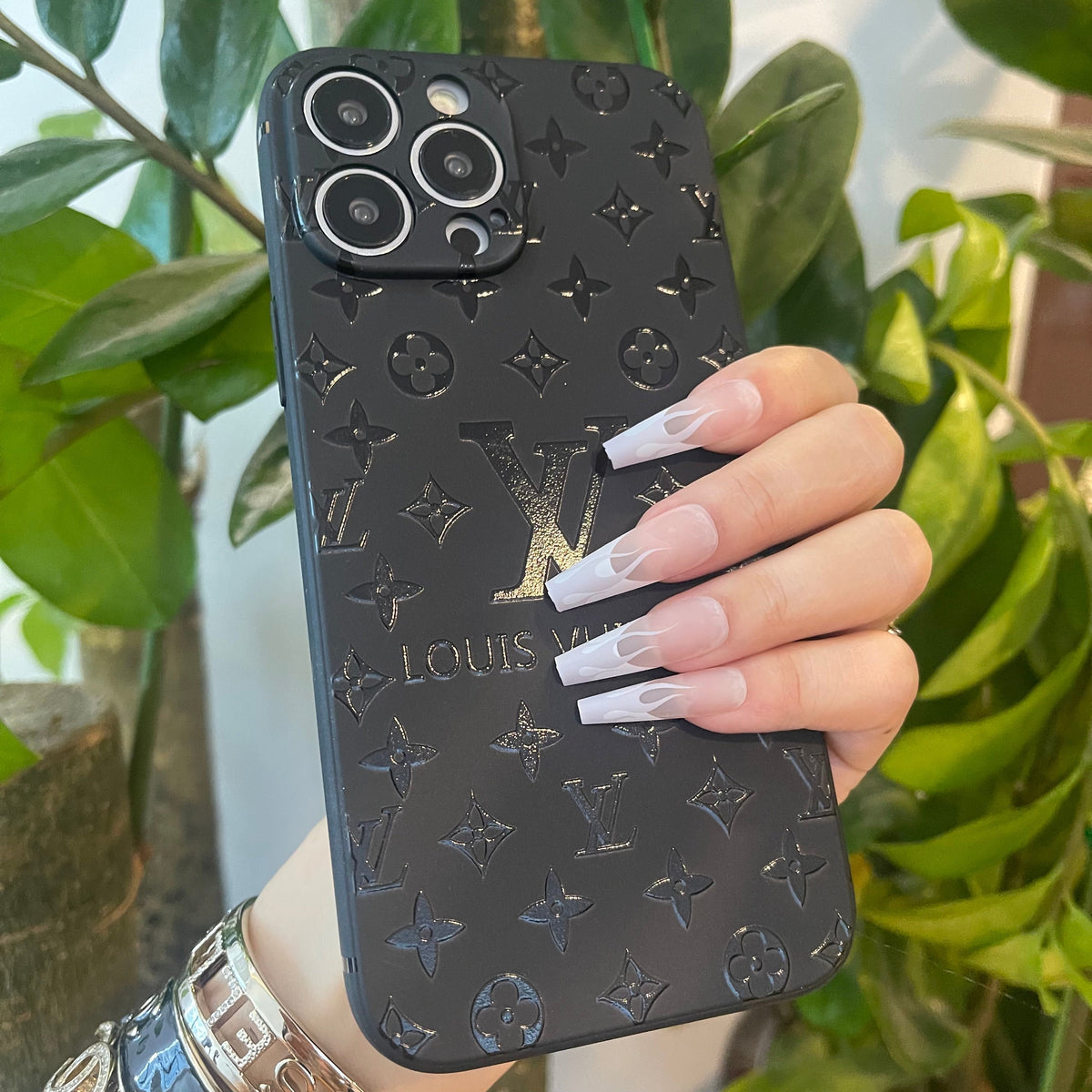 Schwarze Trendy Handyhülle (Big Love)