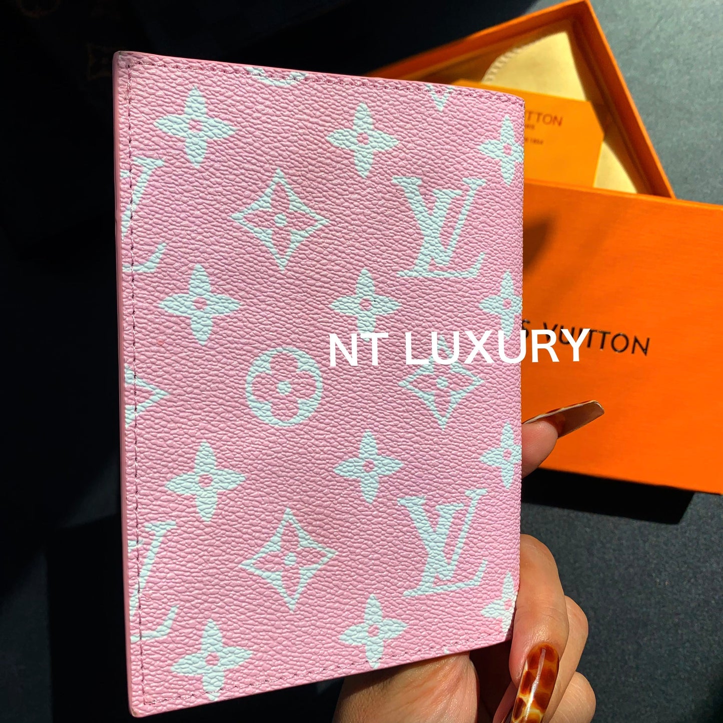 Floral Design Passport Wallet with Box