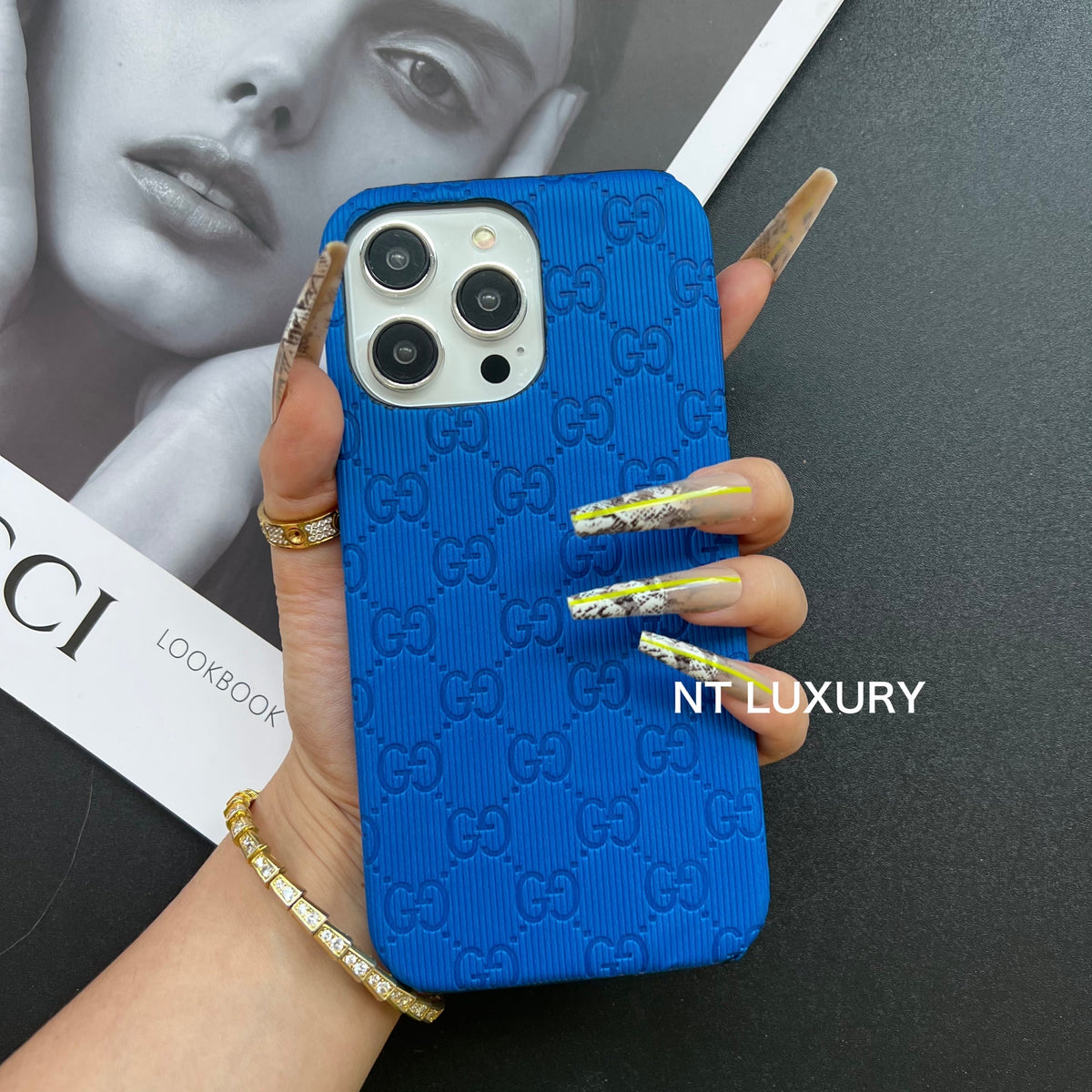 Bunte Handyhülle mit tollem Design (Blau)