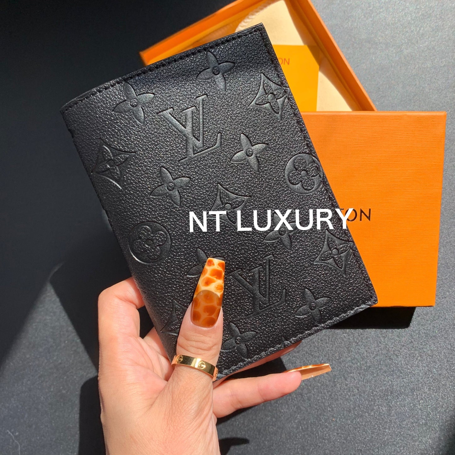 Floral Design Passport Wallet with Box
