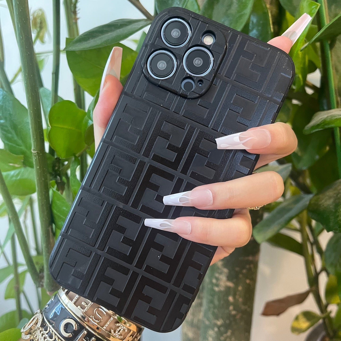 Black Trendy Phone Case (Fancy)