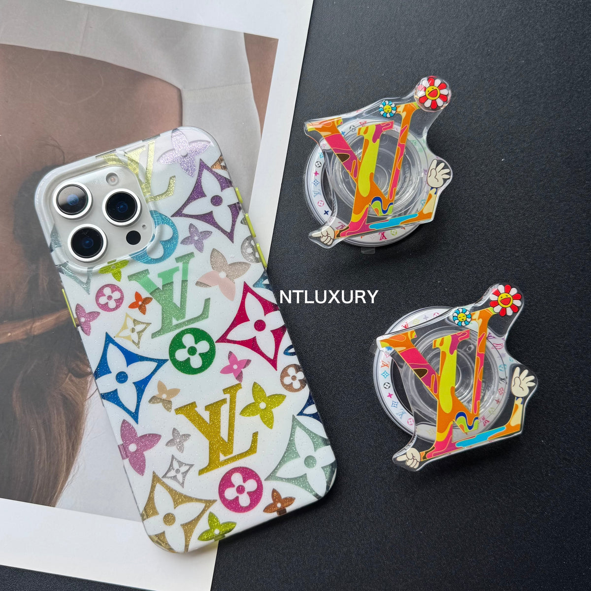 Sonnenblumen-Liebes-Design Handyhülle mit MagSafe Halterung