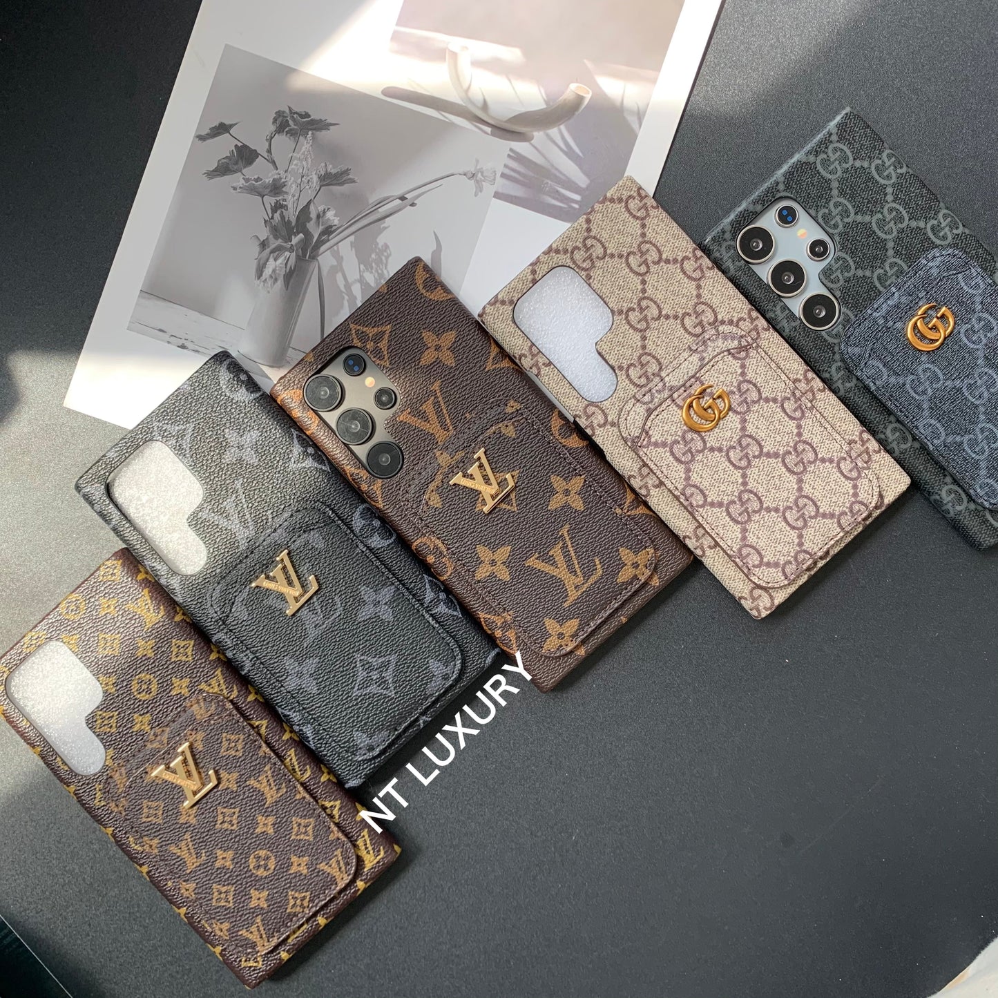 Simple Love Design Samsung Case with Purse