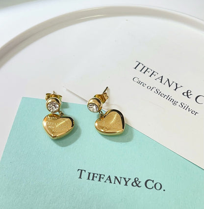 Boucles d'oreilles pendantes cœur