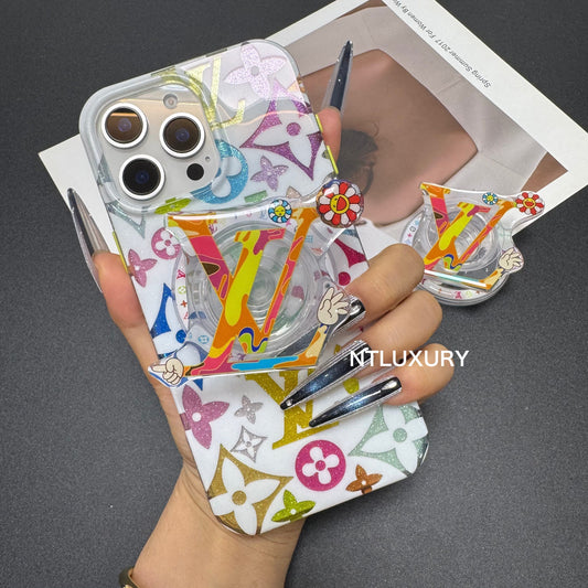 Sunflower Love Design Phone Case with MagSafe Holder
