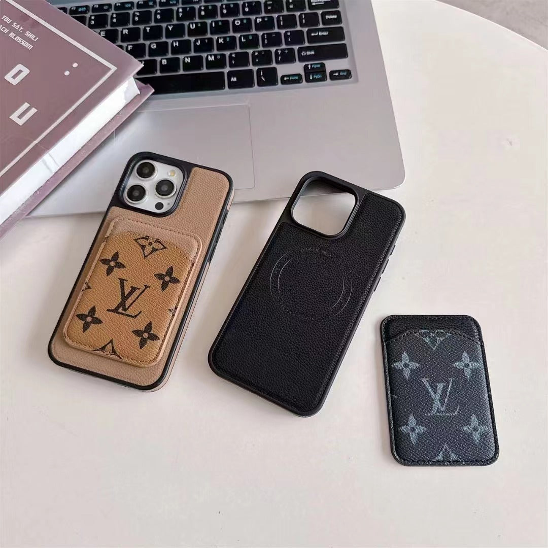 Coque de téléphone MagSafe avec poche pour cartes (Black Love)