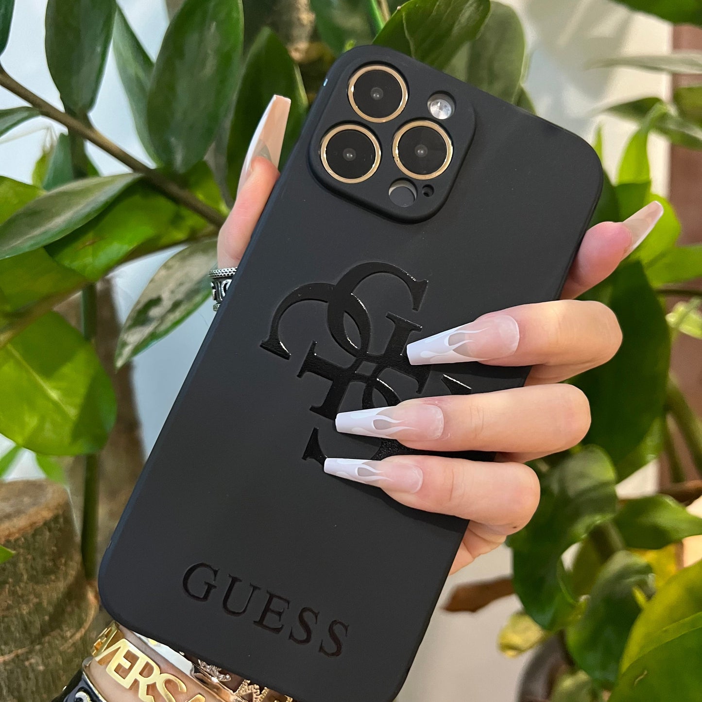 Black Trendy Phone Case (L GU)