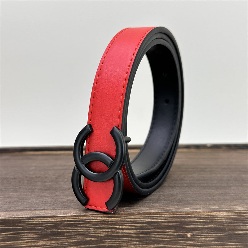 CC Women's Leather Belt (Red)