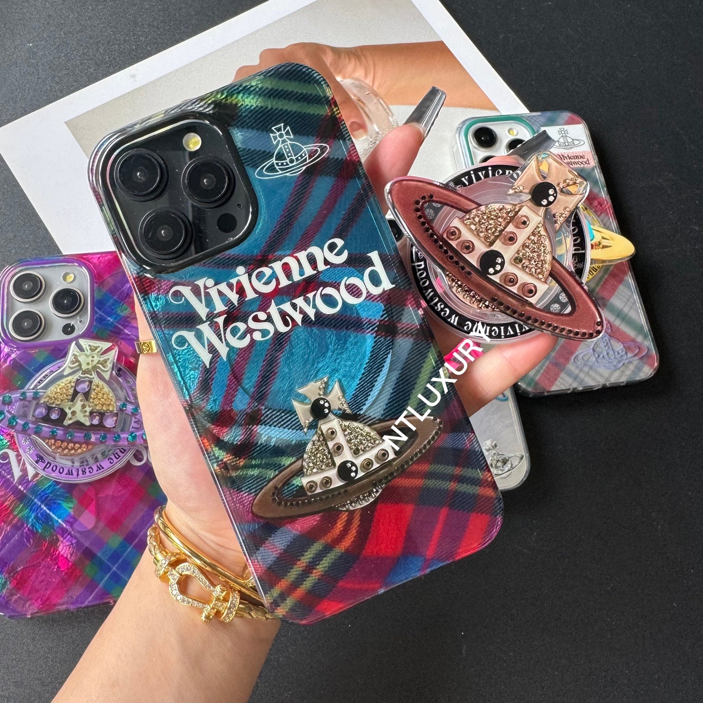 Latticed West Woo iPhone Case with MageSafe Holder