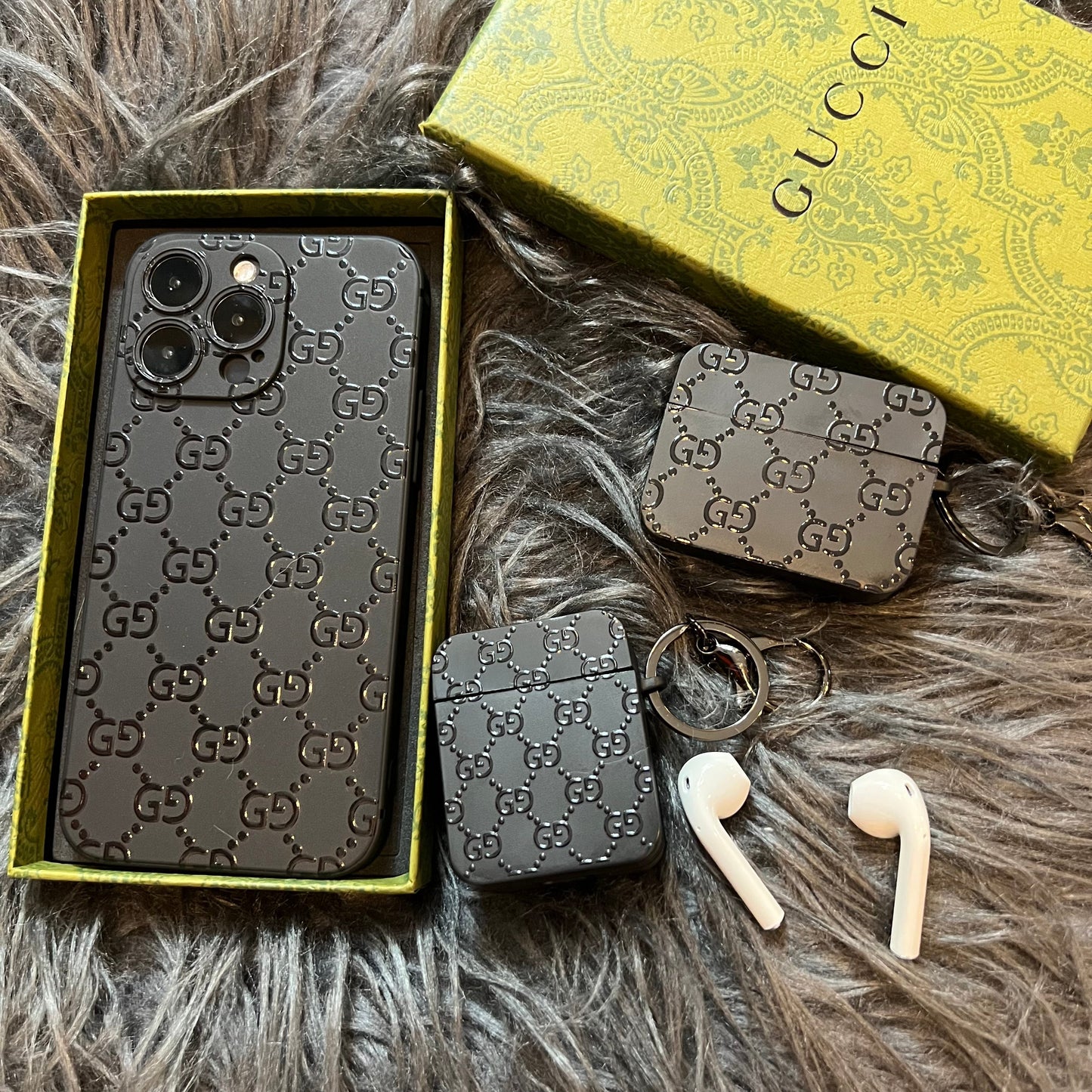 Black Trendy Phone Case ( Full G )