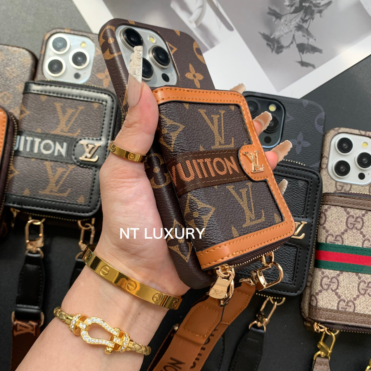 Unique Purse Design Phone Case with Stripe (3 Set)