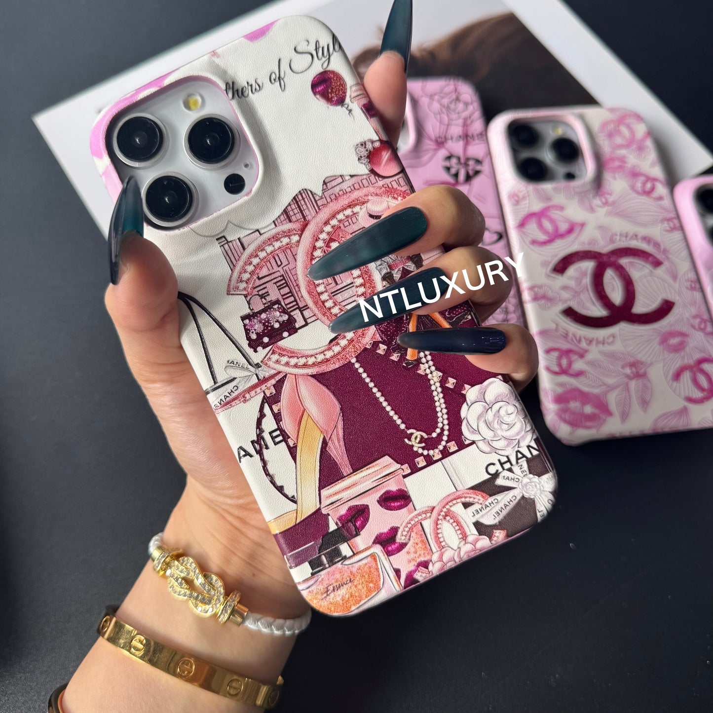Floral Pink CC Girl Phone Case