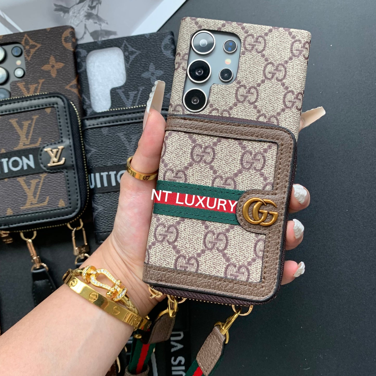 Unique Purse Design Samsung Case with Stripe (3 Set)