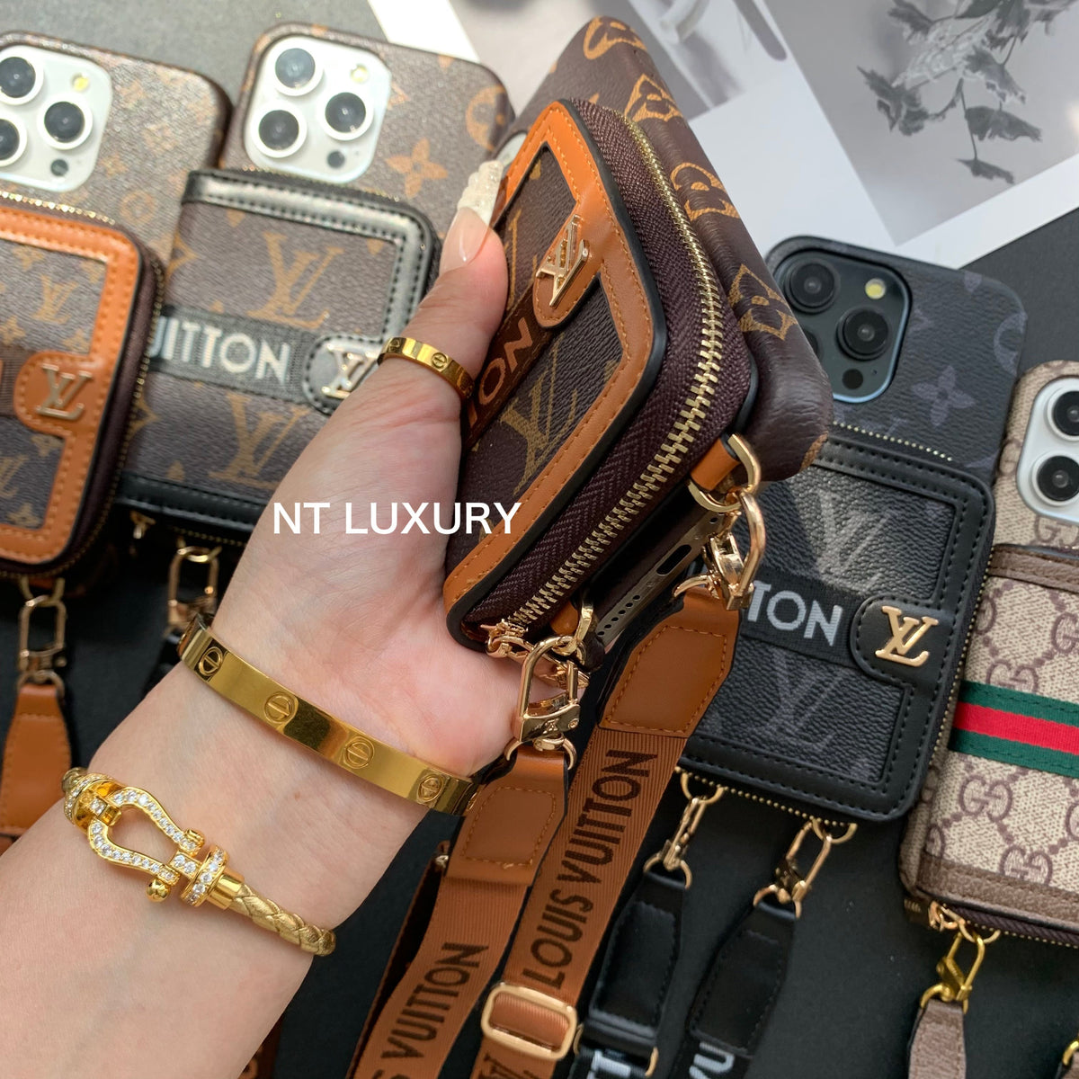 Unique Purse Design Phone Case with Stripe (3 Set)