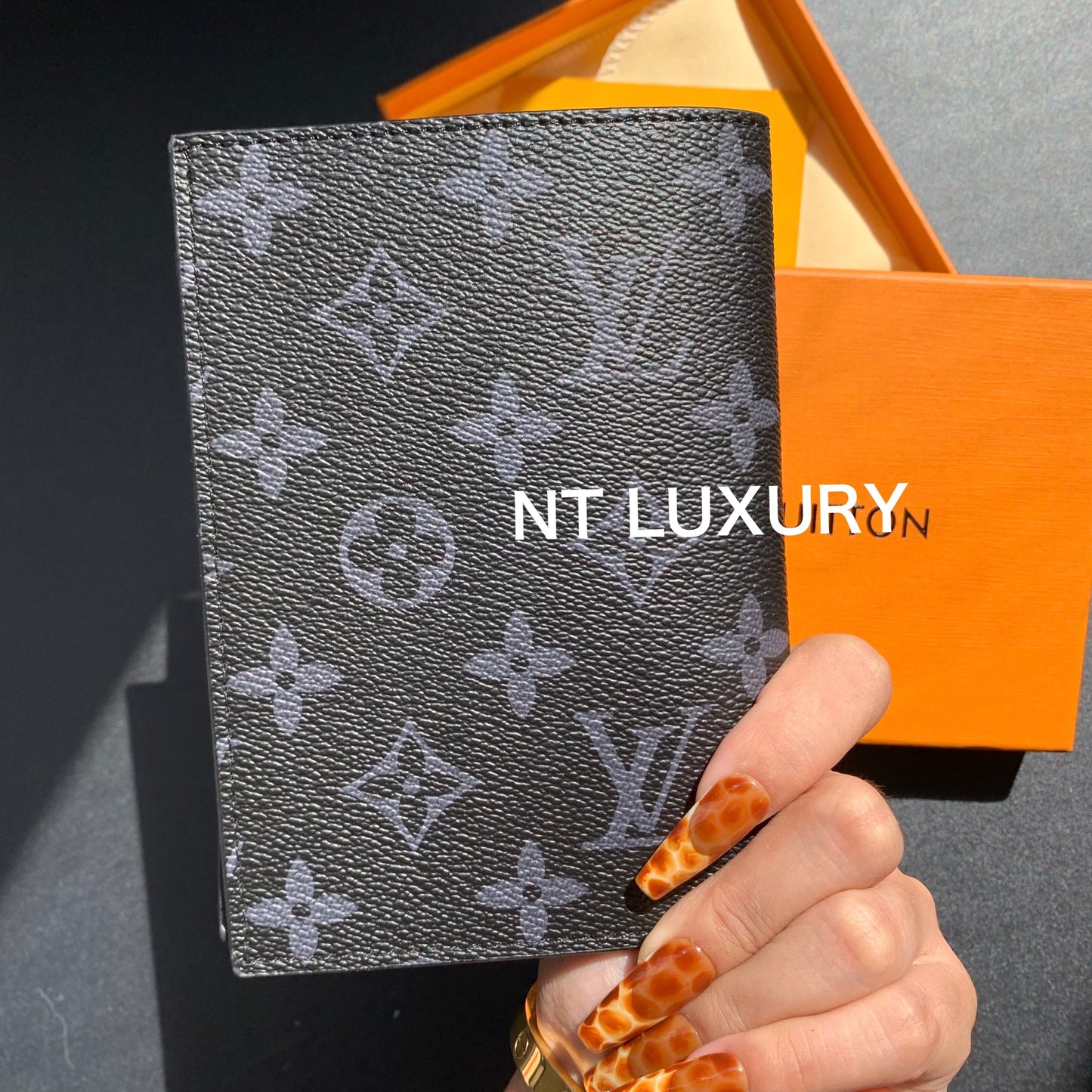 Floral Design Passport Wallet with Box