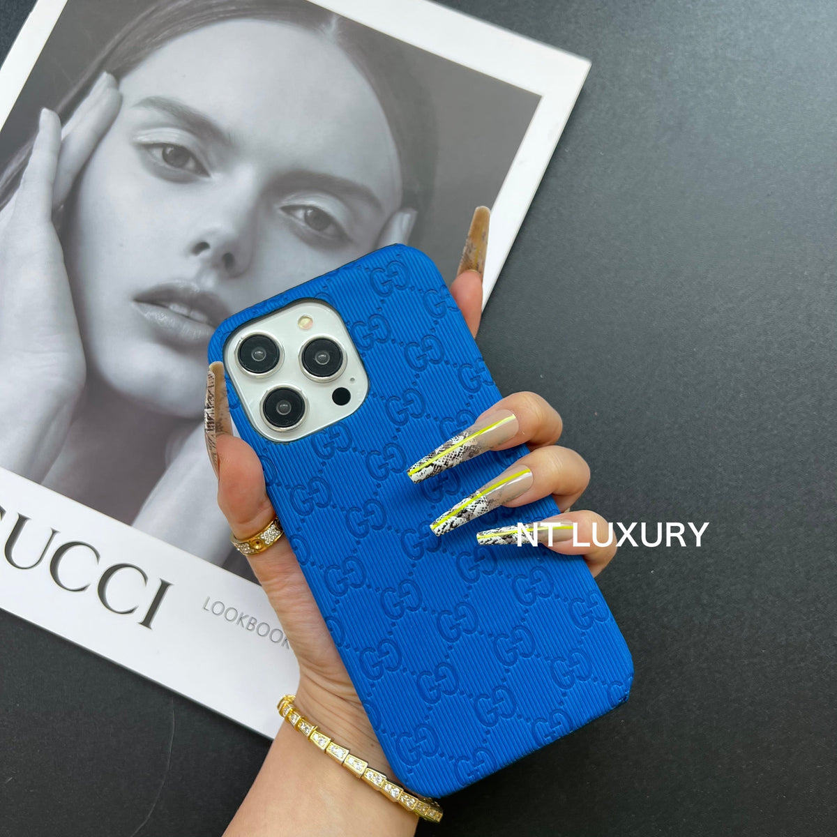 Bunte Handyhülle mit tollem Design (Blau)