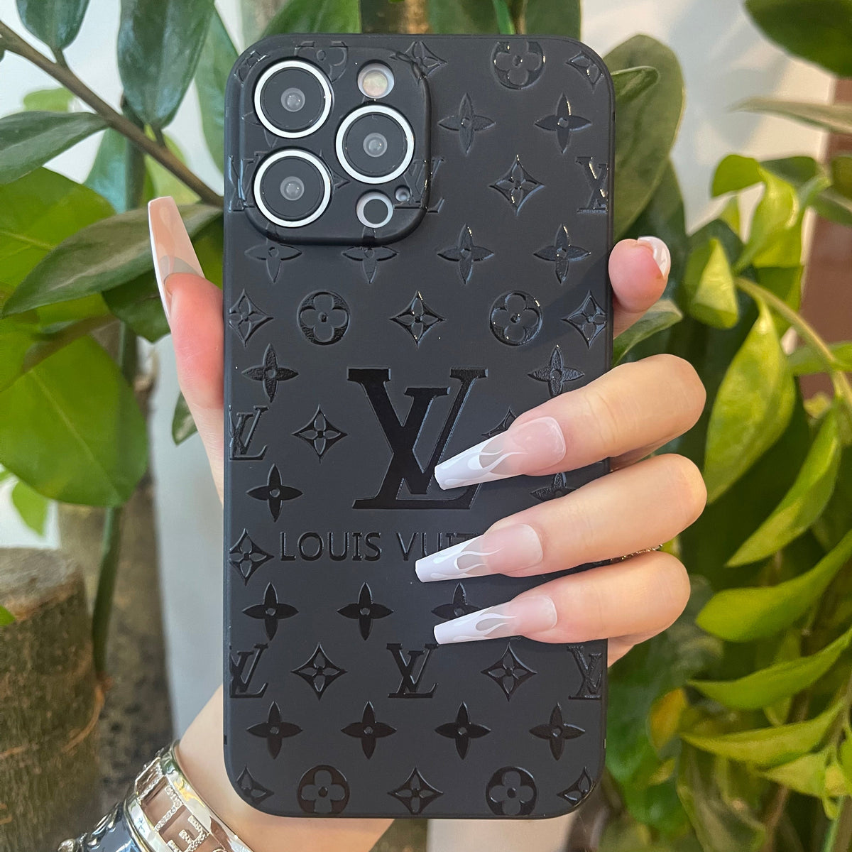 Schwarze Trendy Handyhülle (Big Love)