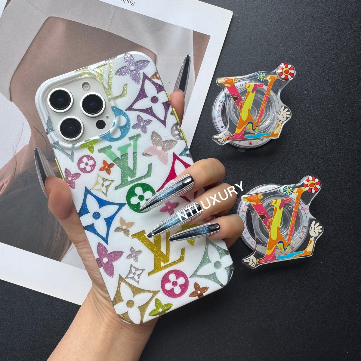 Sonnenblumen-Liebes-Design Handyhülle mit MagSafe Halterung