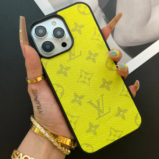 Coque d'iPhone au design traditionnel coloré (Jaune)