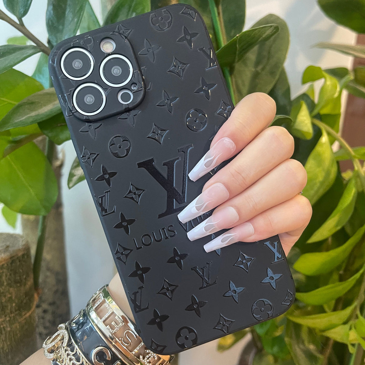 Schwarze Trendy Handyhülle (Big Love)
