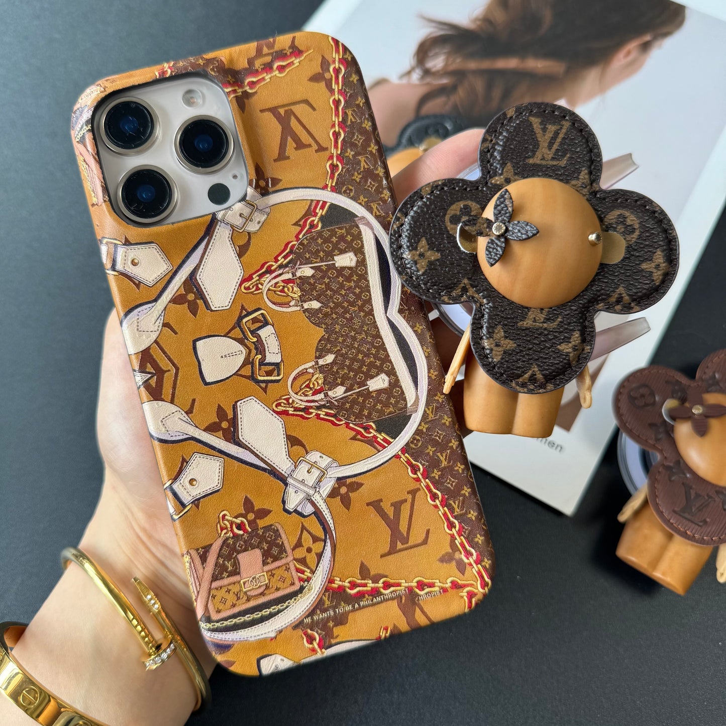 Vivian Floral Love iPhone Case with Magsafe Holder