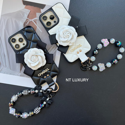 Blumen Deko Mädchen Handyhülle mit Kette