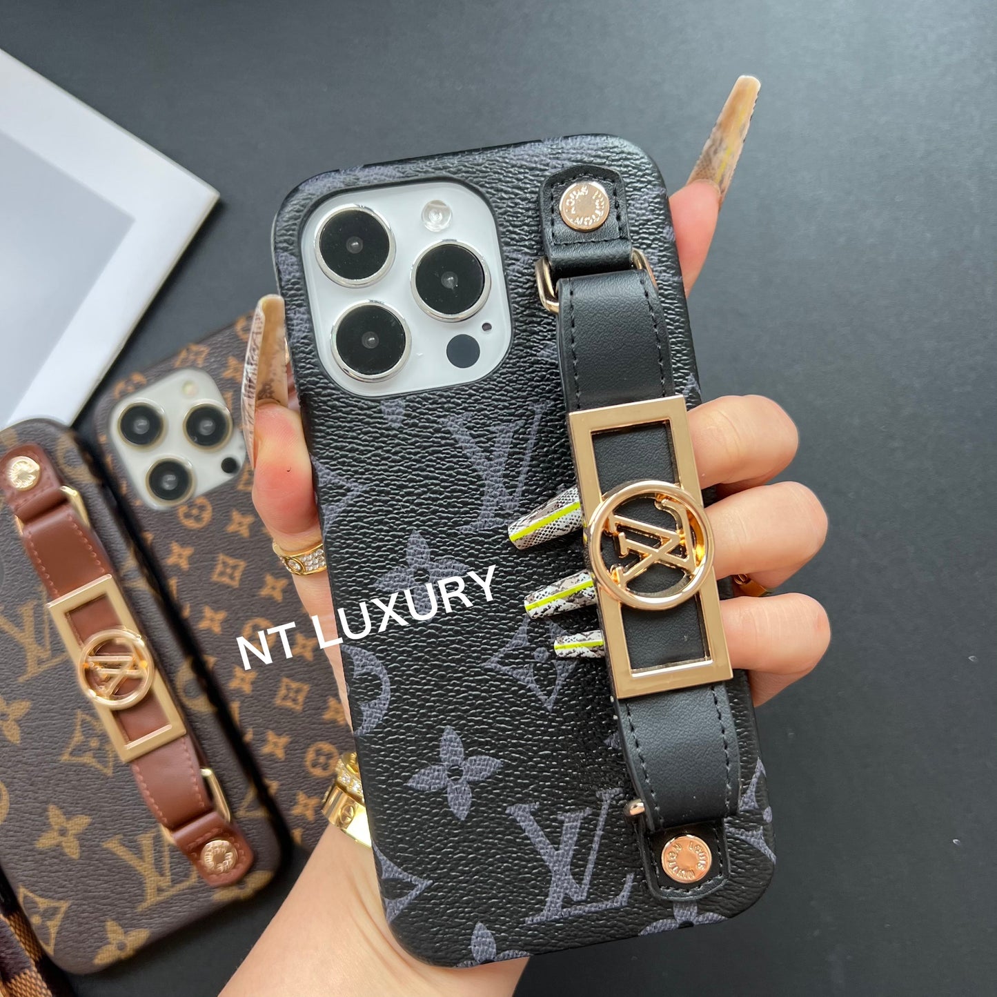 Floral Design iPhone Case with Waistband
