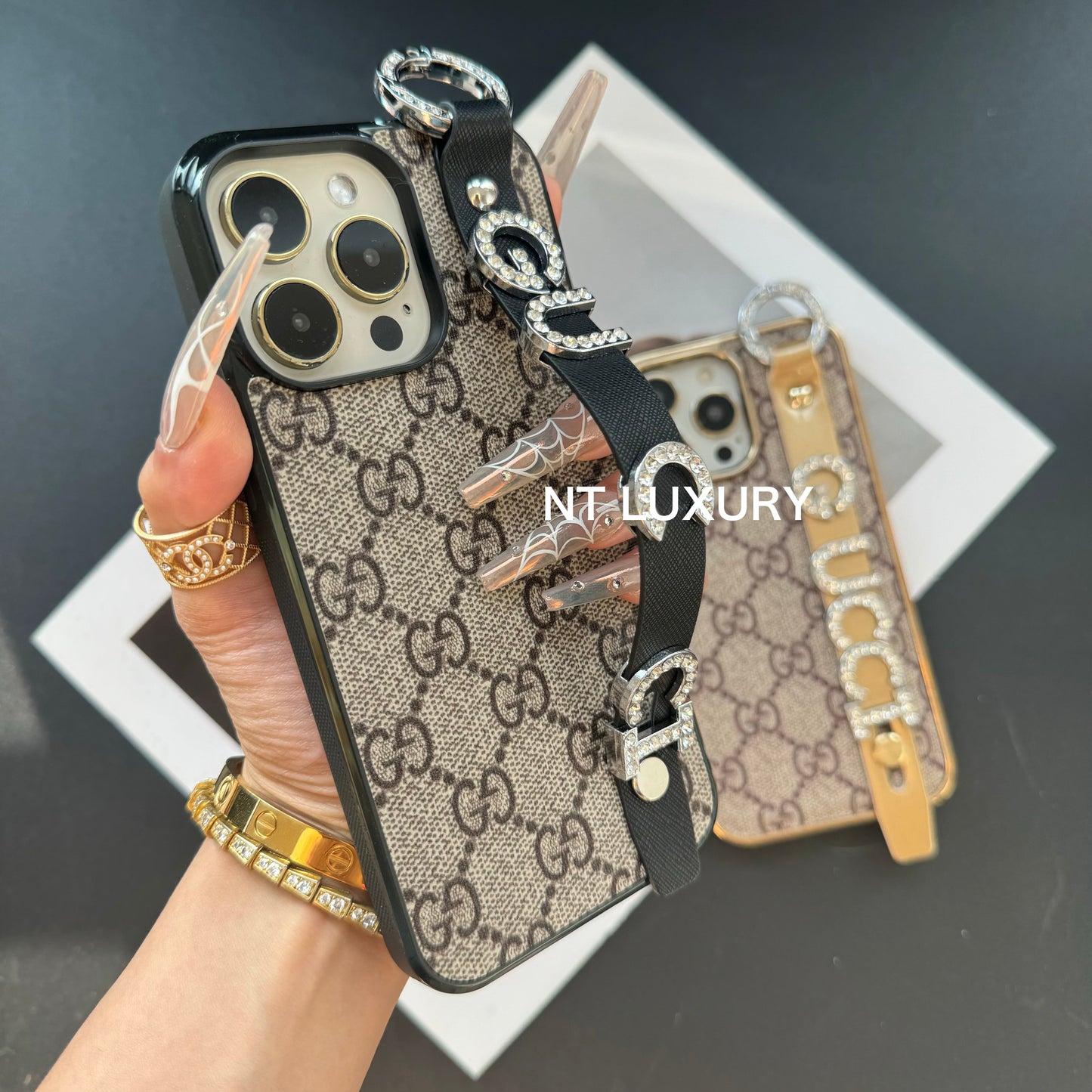 Glitter Design Waistband Phone Case