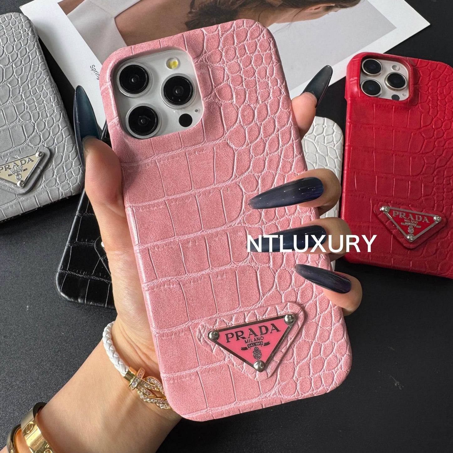 Pure Crocodile Pattern Phone Case
