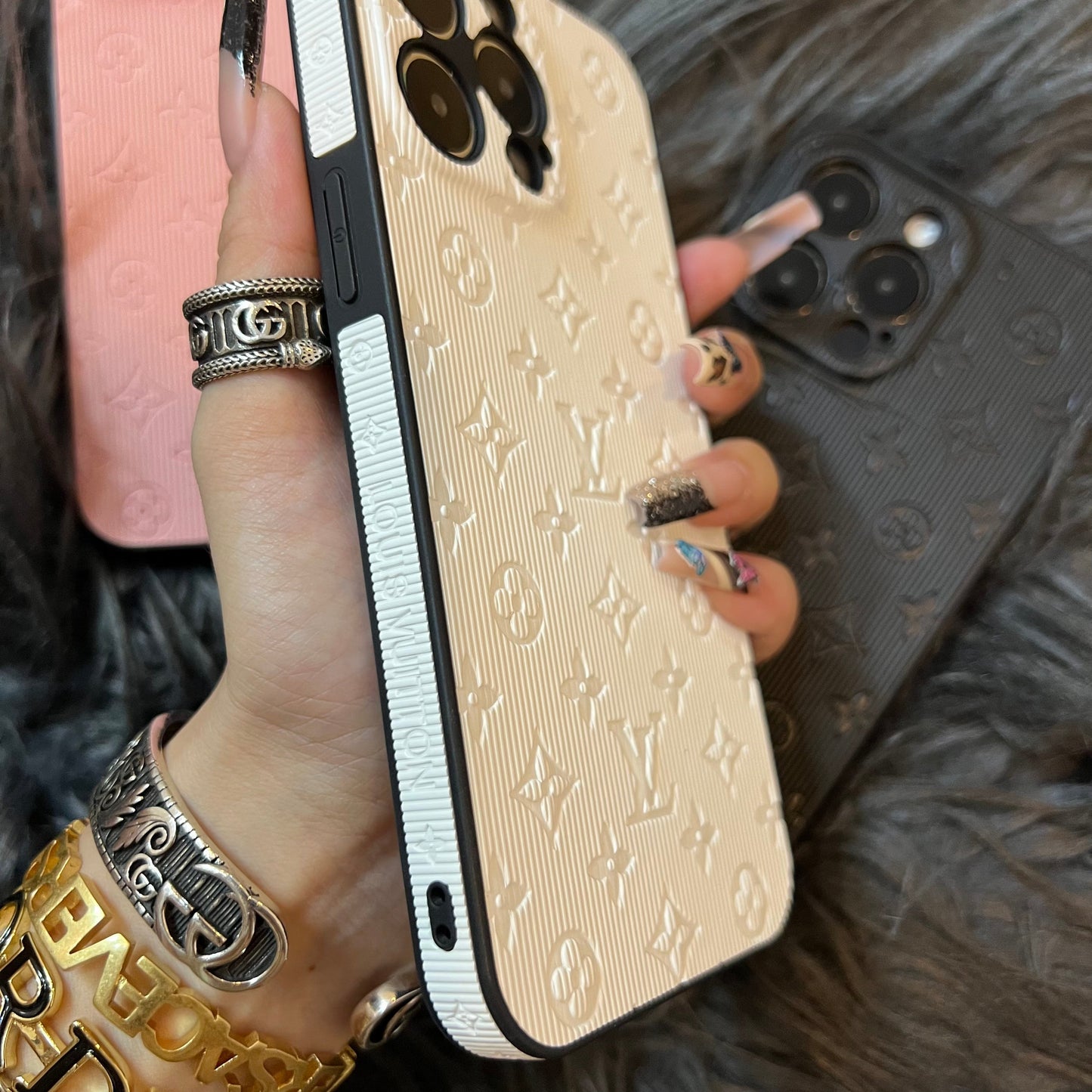 Colorful Love Phone Case With Camera Protection