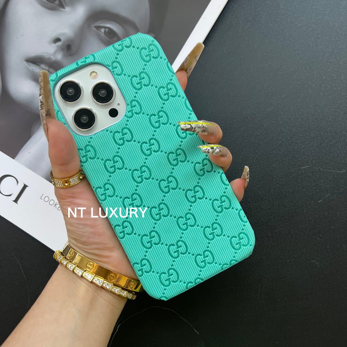 Bunte Handyhülle mit gutem Design (Mintgrün)