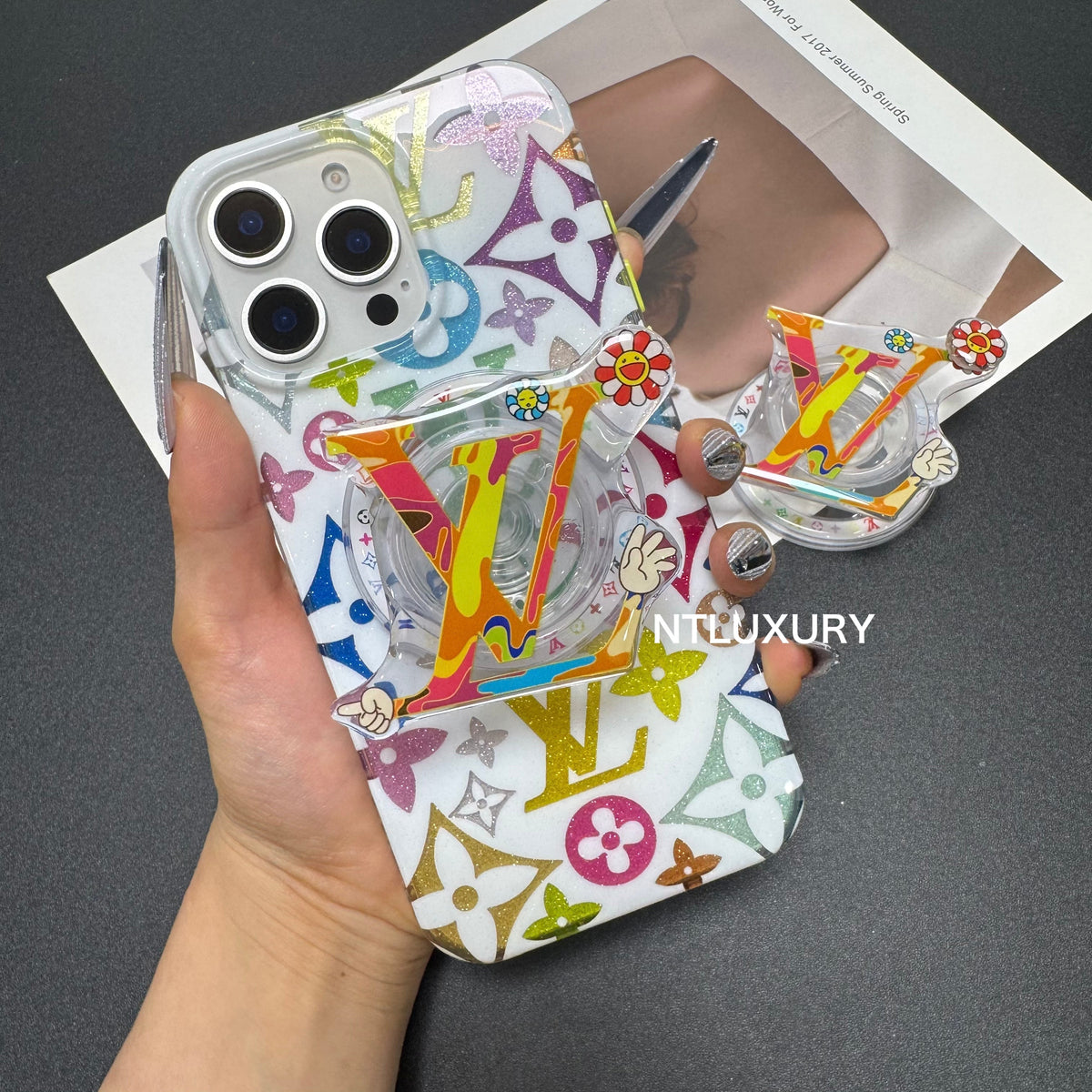 Sonnenblumen-Liebes-Design Handyhülle mit MagSafe Halterung