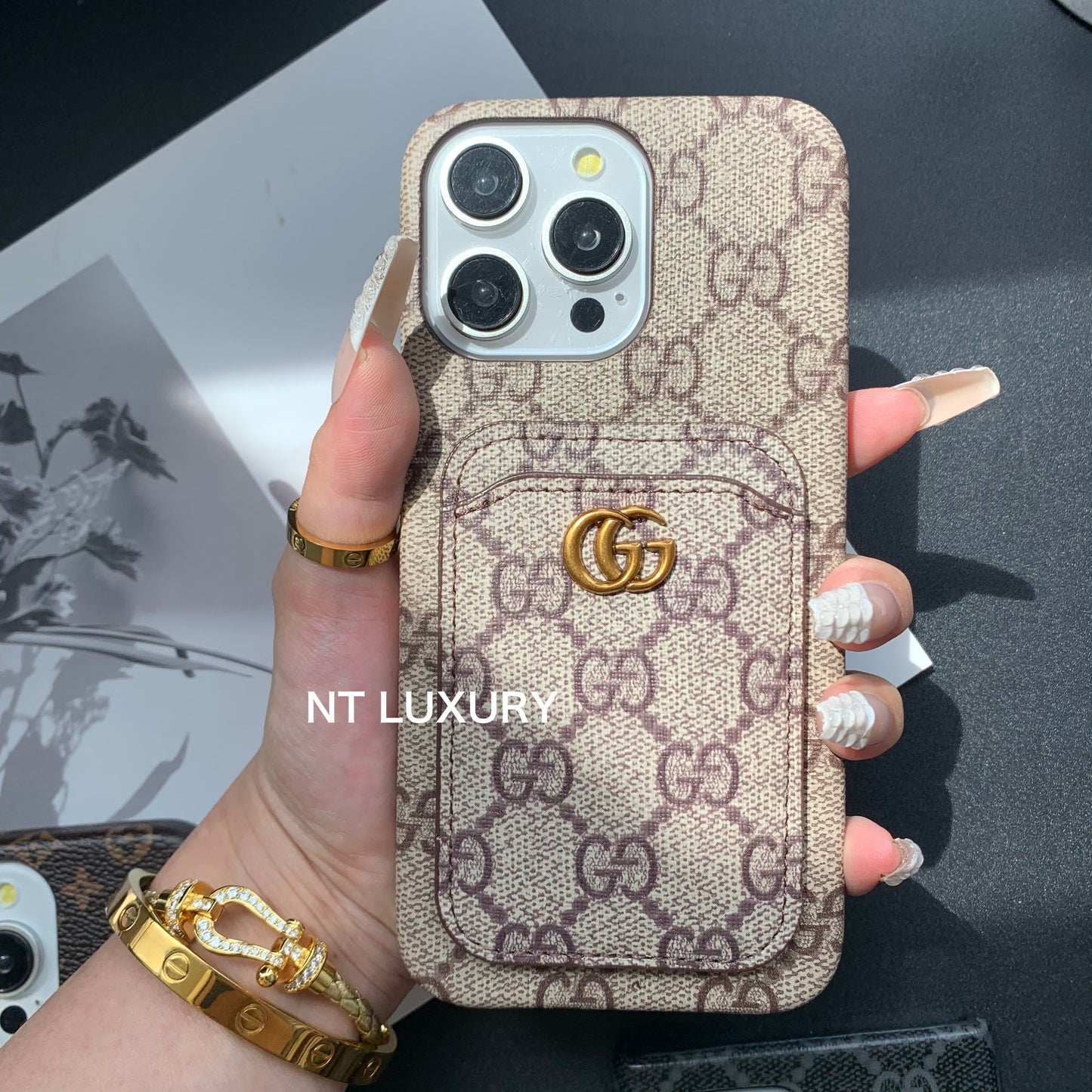 Simple Love Design Phone Case with Purse