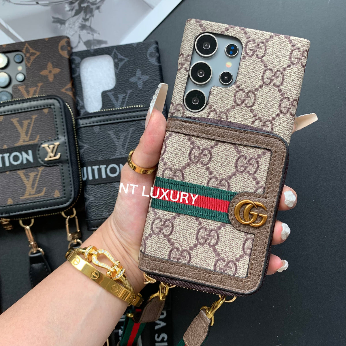 Unique Purse Design Samsung Case with Stripe (3 Set)