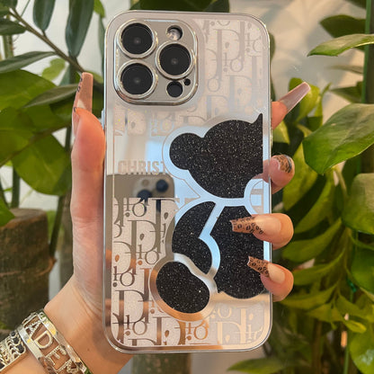Funda para teléfono de oso con espejo - *UNA VEZ RECIBIDA, QUITAR LA CAPA DE PLÁSTICO*