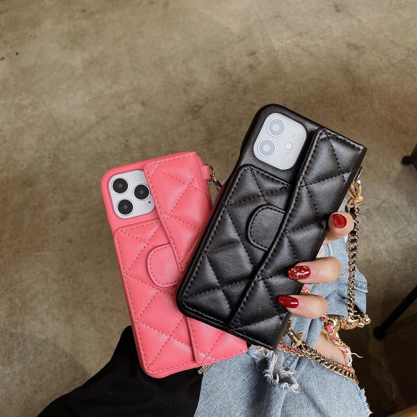 Trendy Leather card iPhone Case