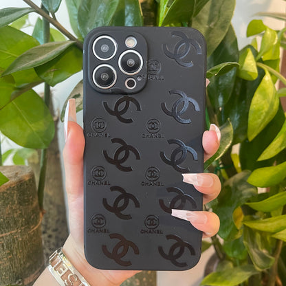 Funda de teléfono negra de moda ( C )