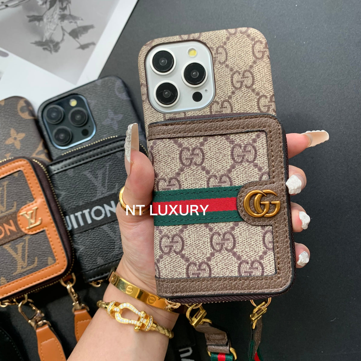 Unique Purse Design Phone Case with Stripe (3 Set)