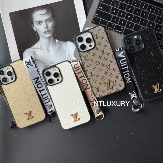 Pure Press Floral Design Phone Case with Stripe