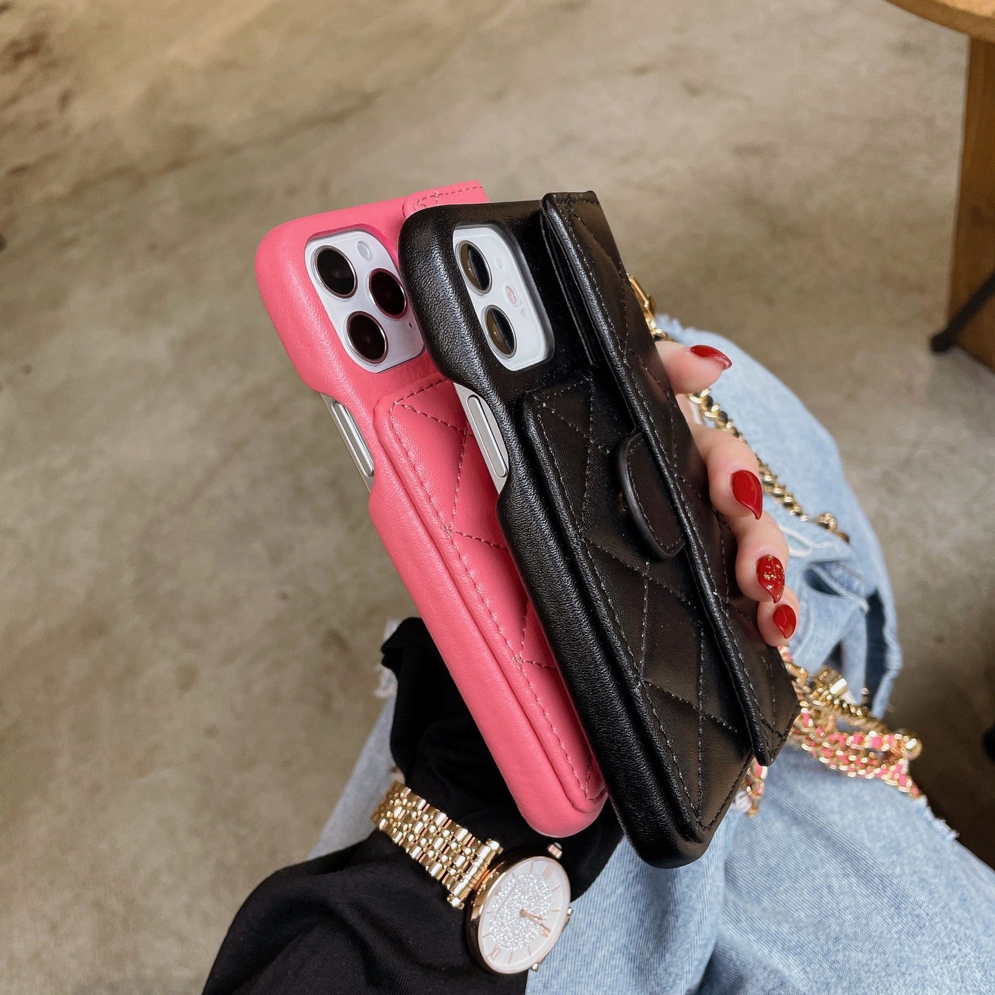 Trendy Leather card iPhone Case