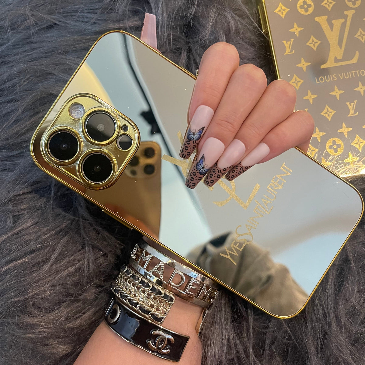 Mirror Golden Yes Love Phonecase *ONCE RECEIVED, REMOVE THE PLASTIC LAYER*