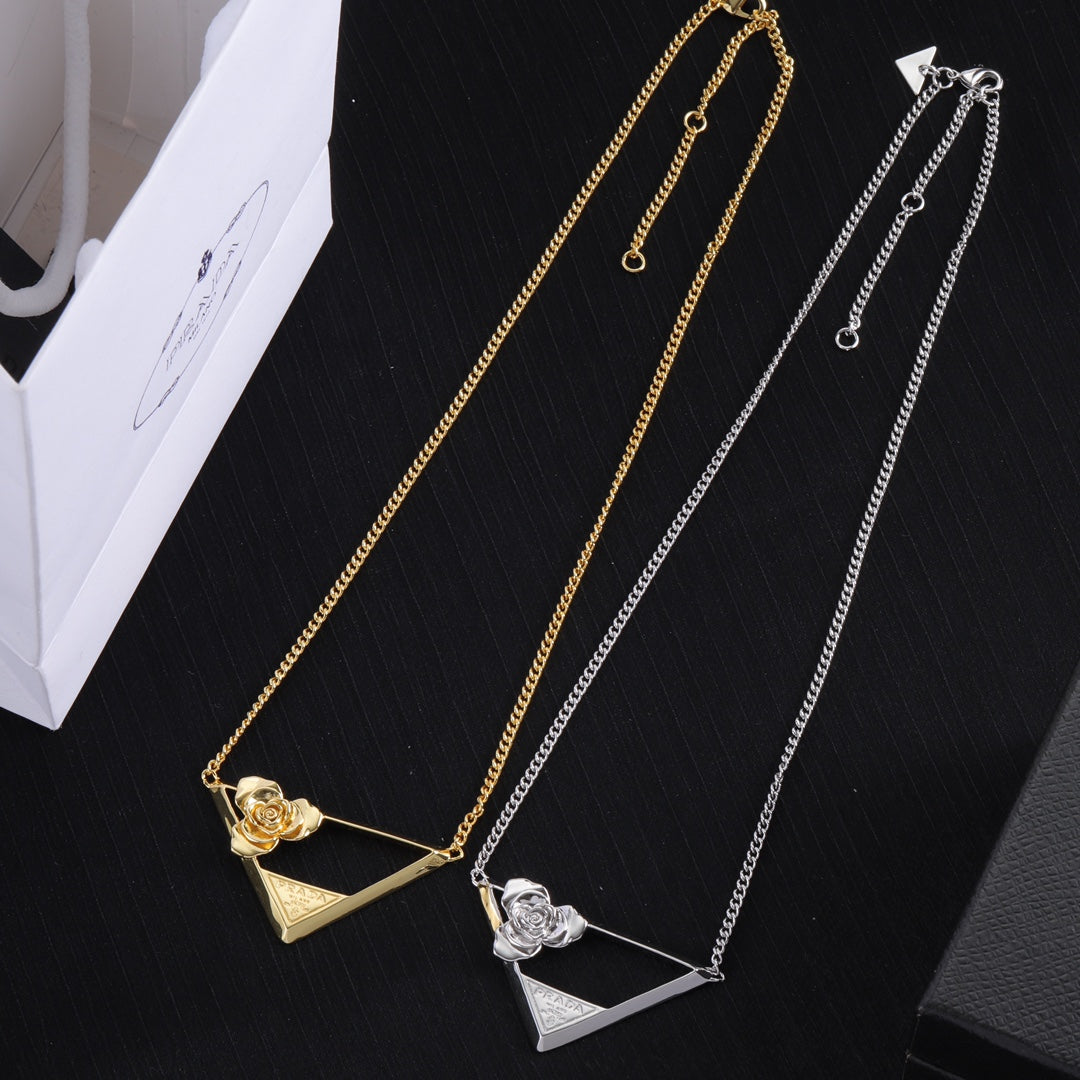 Please Triangle Necklace