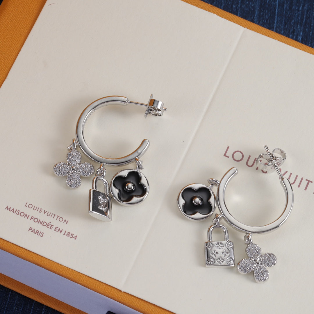 Vintage Love Lock Cute Earrings