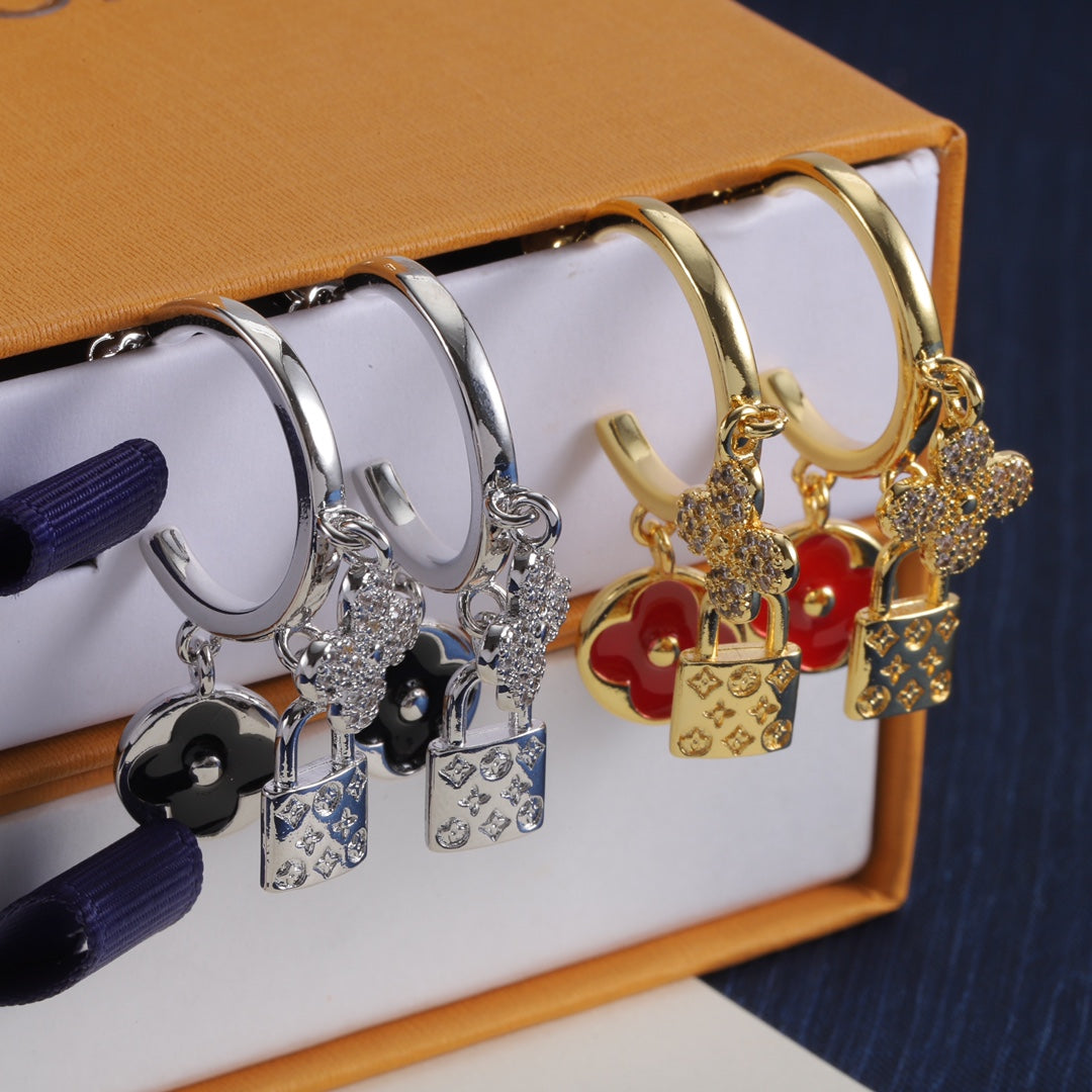 Vintage Love Lock Cute Earrings
