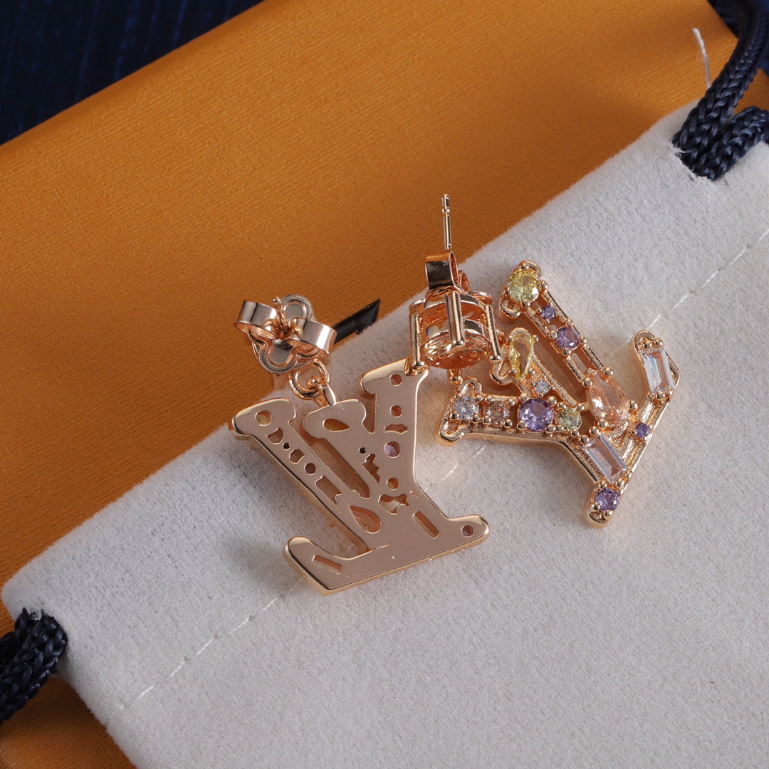 Love Colorful Diamond Earring