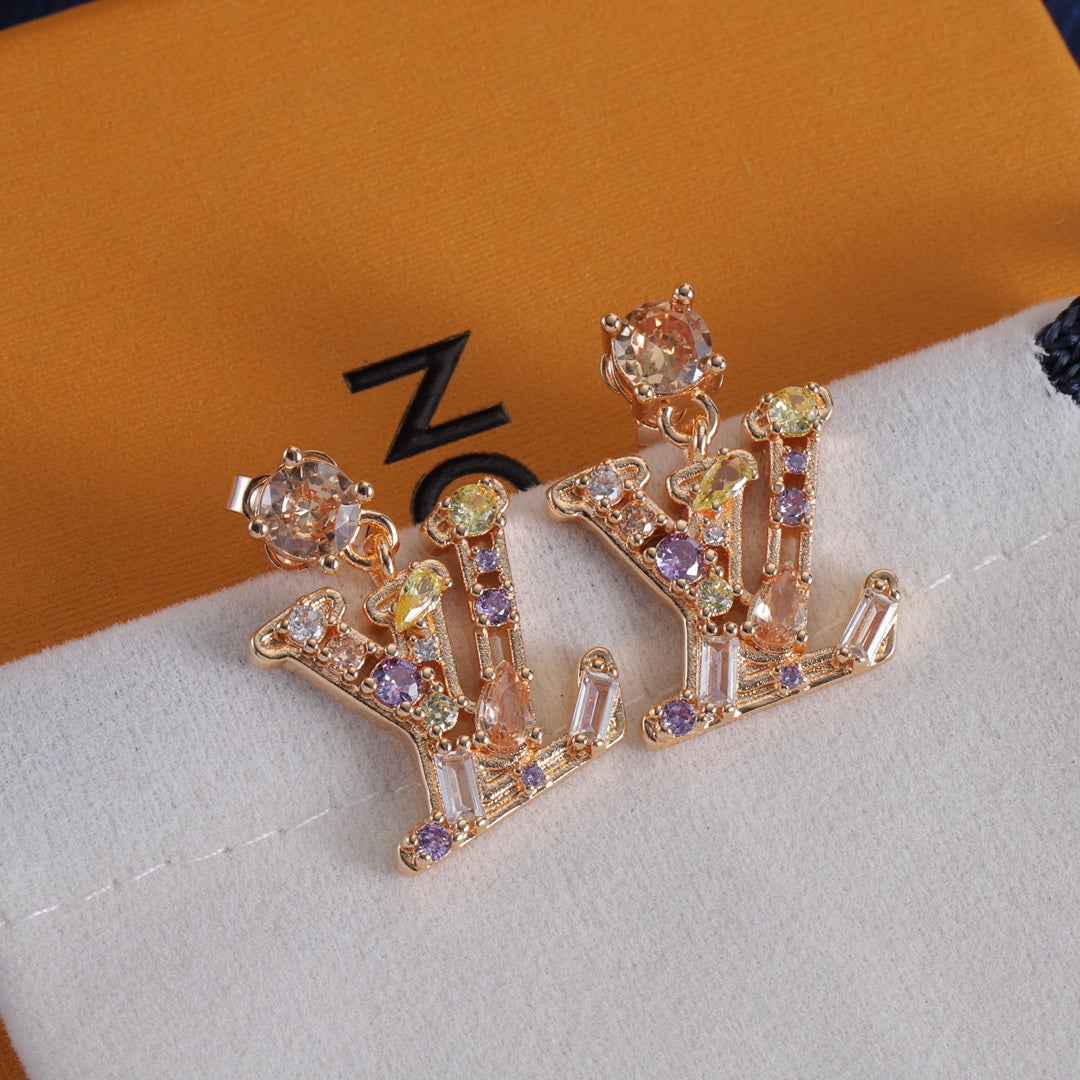 Love Colorful Diamond Earring