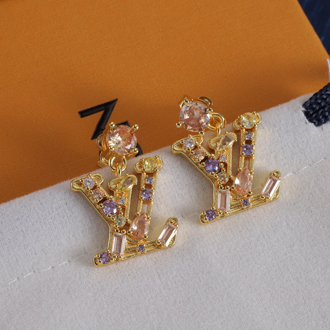 Love Colorful Diamond Earring