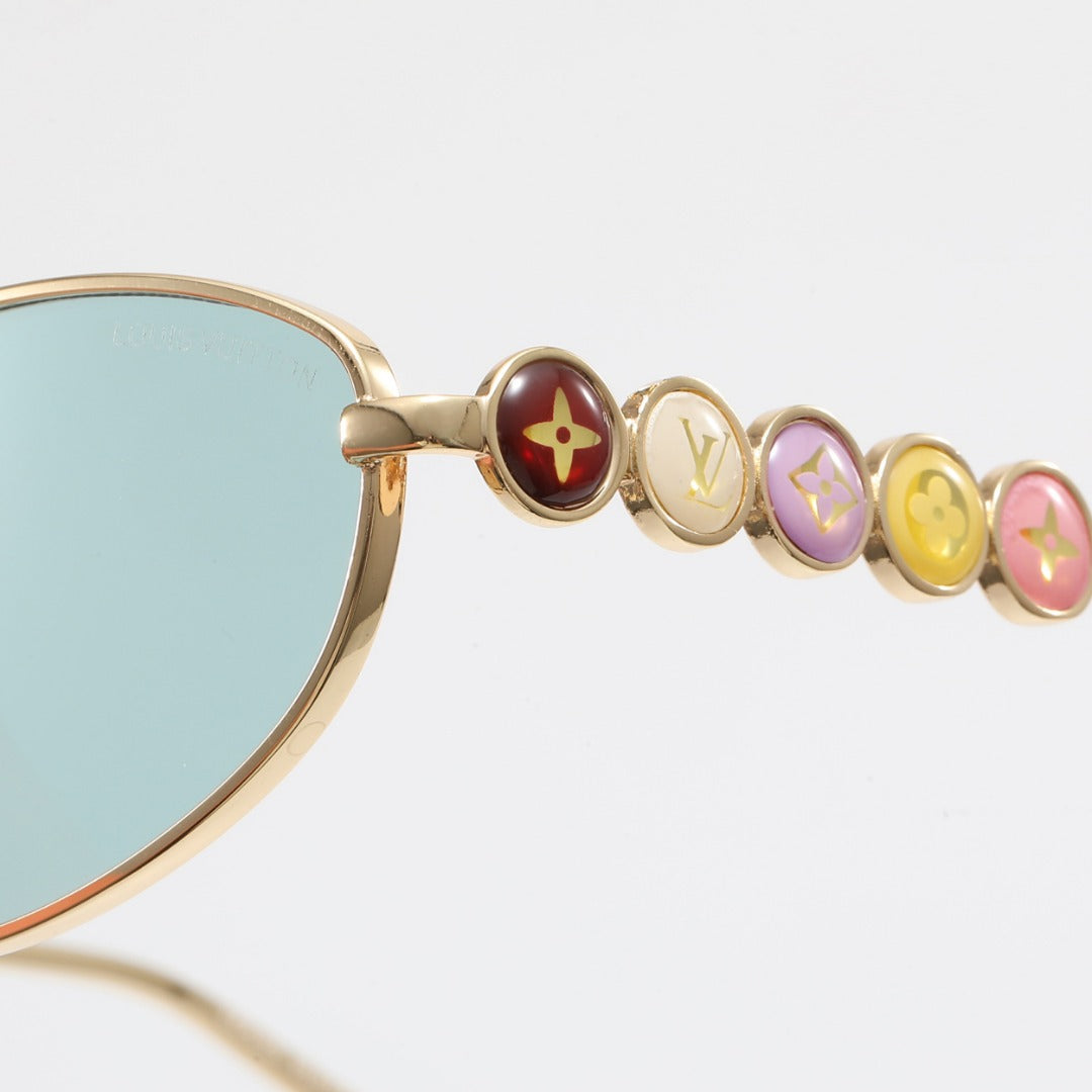 Colorful Love Frame Girl Design Sunglasses