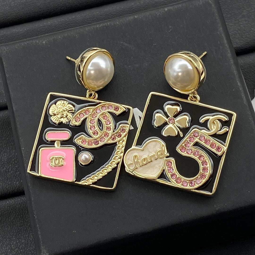 Square Coco Girl Earrings